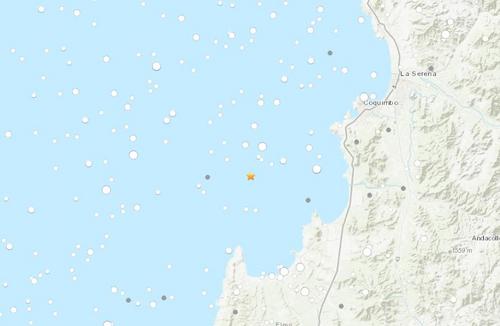 智利沿岸近海发生里氏6.8级地震震源深度54千米